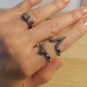 SOLD - Silver Geometric Ring